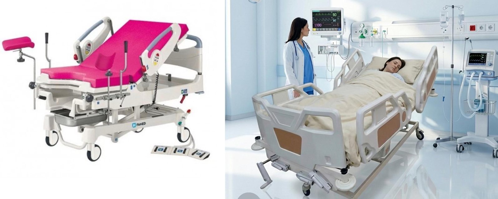 Hospital furniture โ delivery bed and ICU bed